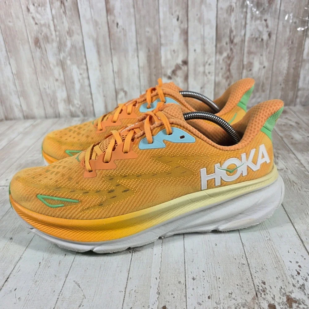 Hoka Clifton 9 Mens 11.5 Solar Flare Sunbaked Orange Running Shoes 1127895-SRSH
